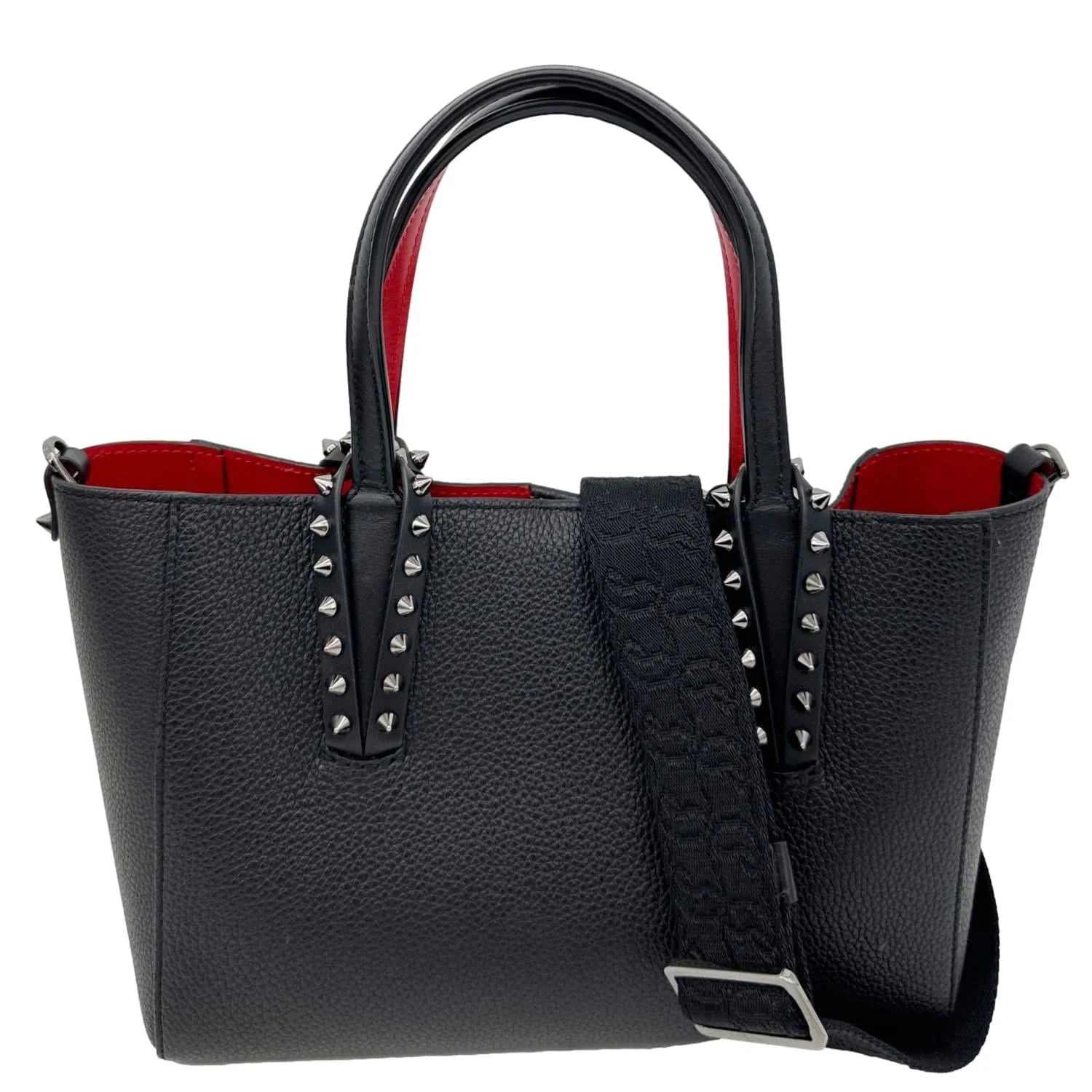 Christian Louboutin — Christian Louboutin Cabata Spikes Mini Grained — Handbag — resale
