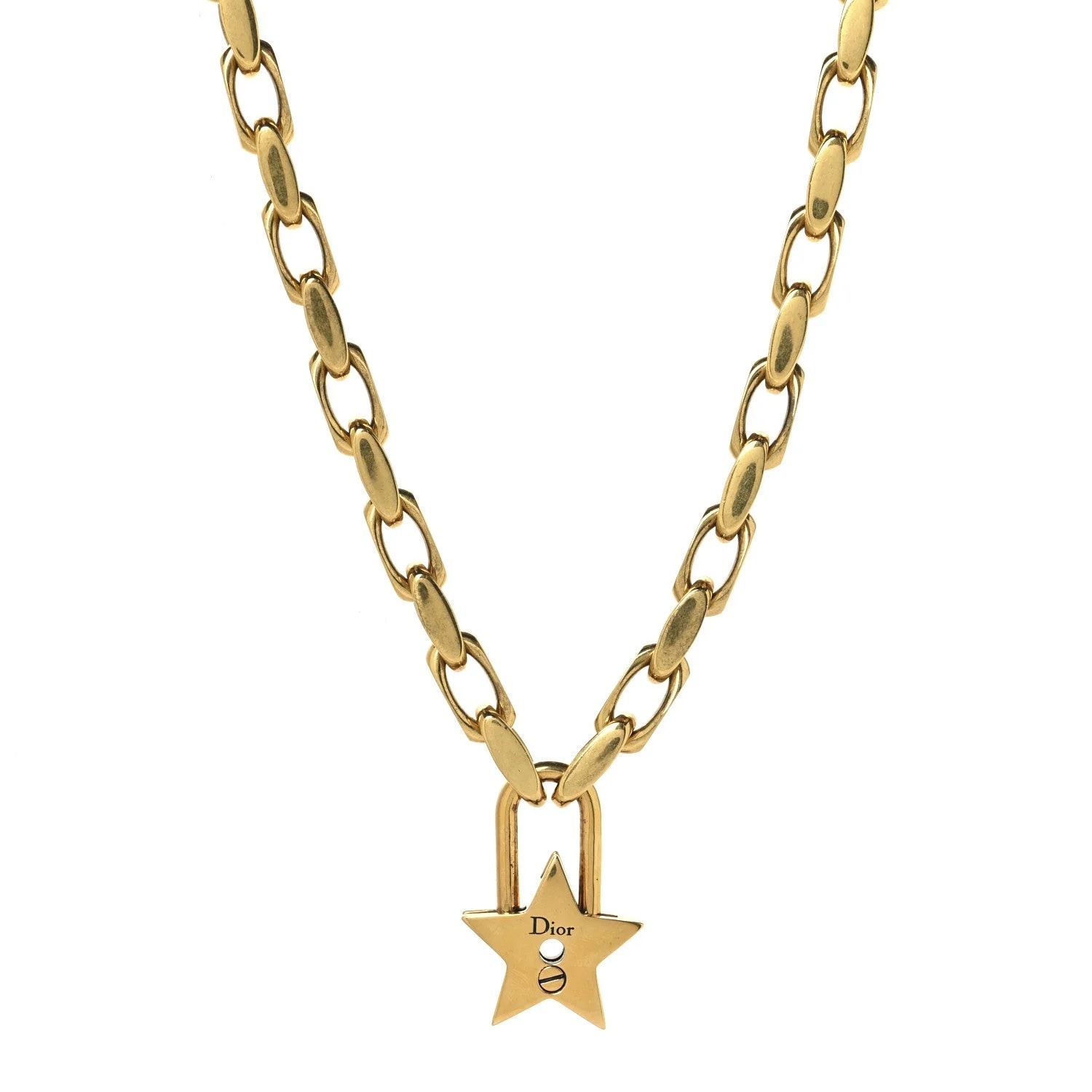 Dior — Metal Lucky Star Choker Aged — Jewelry — resale