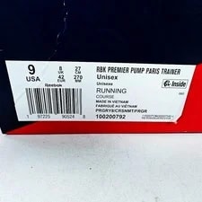 Reebok Premier Pump US 9 Retro Paris 2