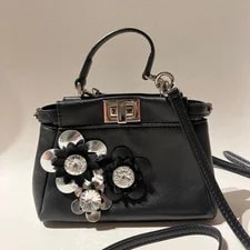Fendi — Fendi Micro Peekaboo Floral Accent Crossbody — Handbag — resale