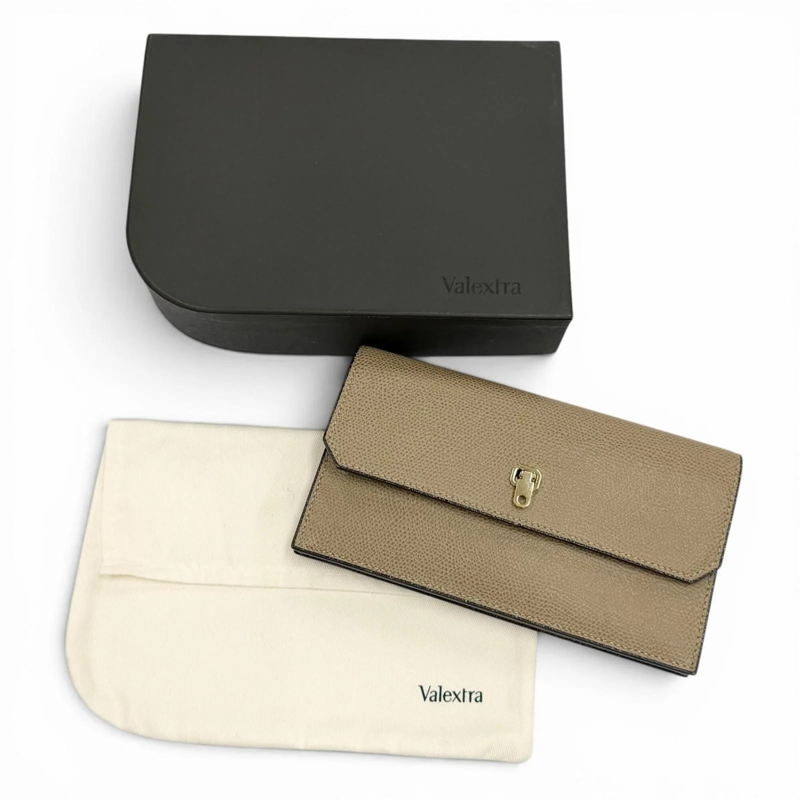 Valextra Grayish Long Wallet (Bi-Fold) 2