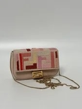 Fendi — Fendi Nano Baguette Embroidered Crossbody Charm JD676FD — Handbag — resale