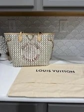 NEW Louis Vuitton Neverfull Stripe Stamp Nude 3