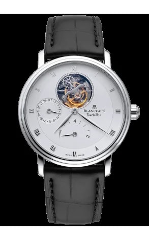 Worldofluxuryus — Blancpain Villeret Tourbillon 8 Day Platinum — Watch — resale