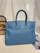Hermes Birkin 35 Jean PHW Stitch Square L Auth 2