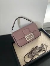 Fendi — Auth Fendi Mini Baguette Dusty Buckle Crossbody — Handbag — resale
