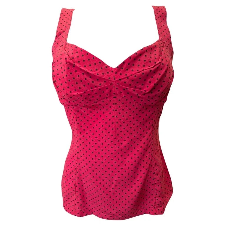 Dolce & Gabbana — Dolce & Gabbana and Polka Dot Camisole Blouset, 2000s — Designer Shoe — resale
