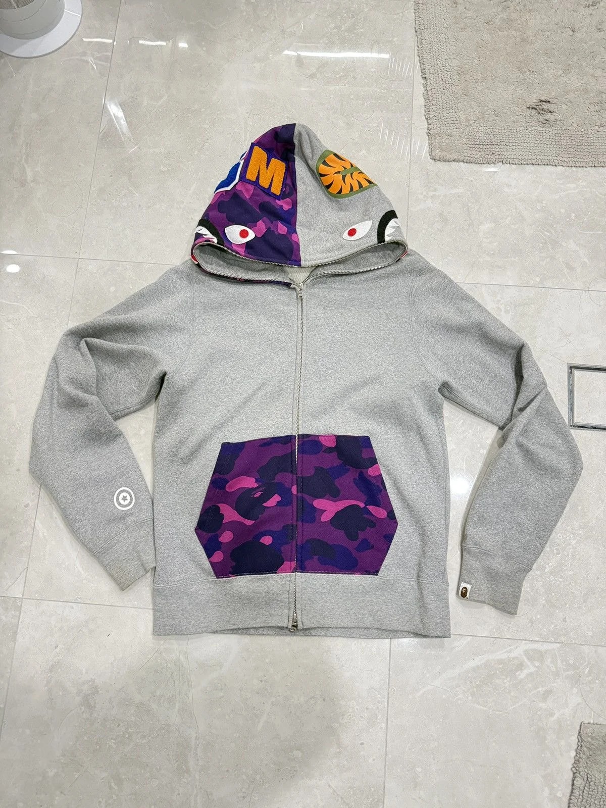 BAPE — Bape Color Camo Tiger Shark Full Zip Hoodie — streetwear — resale