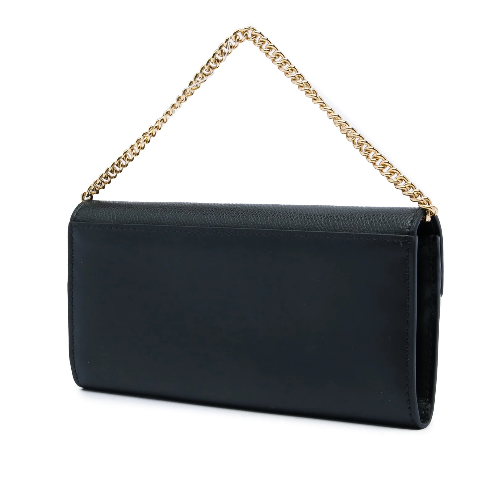 Smooth and Grained Vitello King Cruise Diamonds Continental Envelope Wallet on Chain 2
