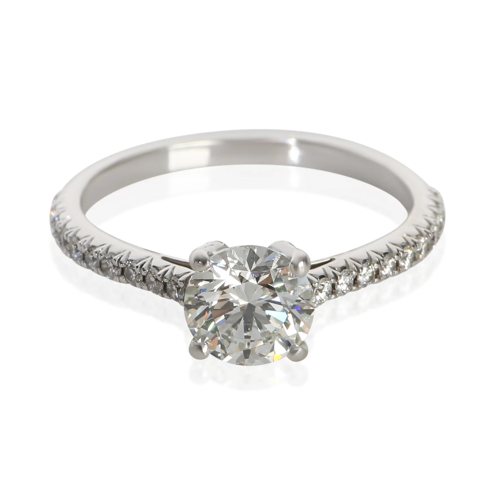 Tiffany & Co. — Tiffany & Co. 0.91 Ct Round Brilliant Novo Engagement Ring 950 — Accessory — resale