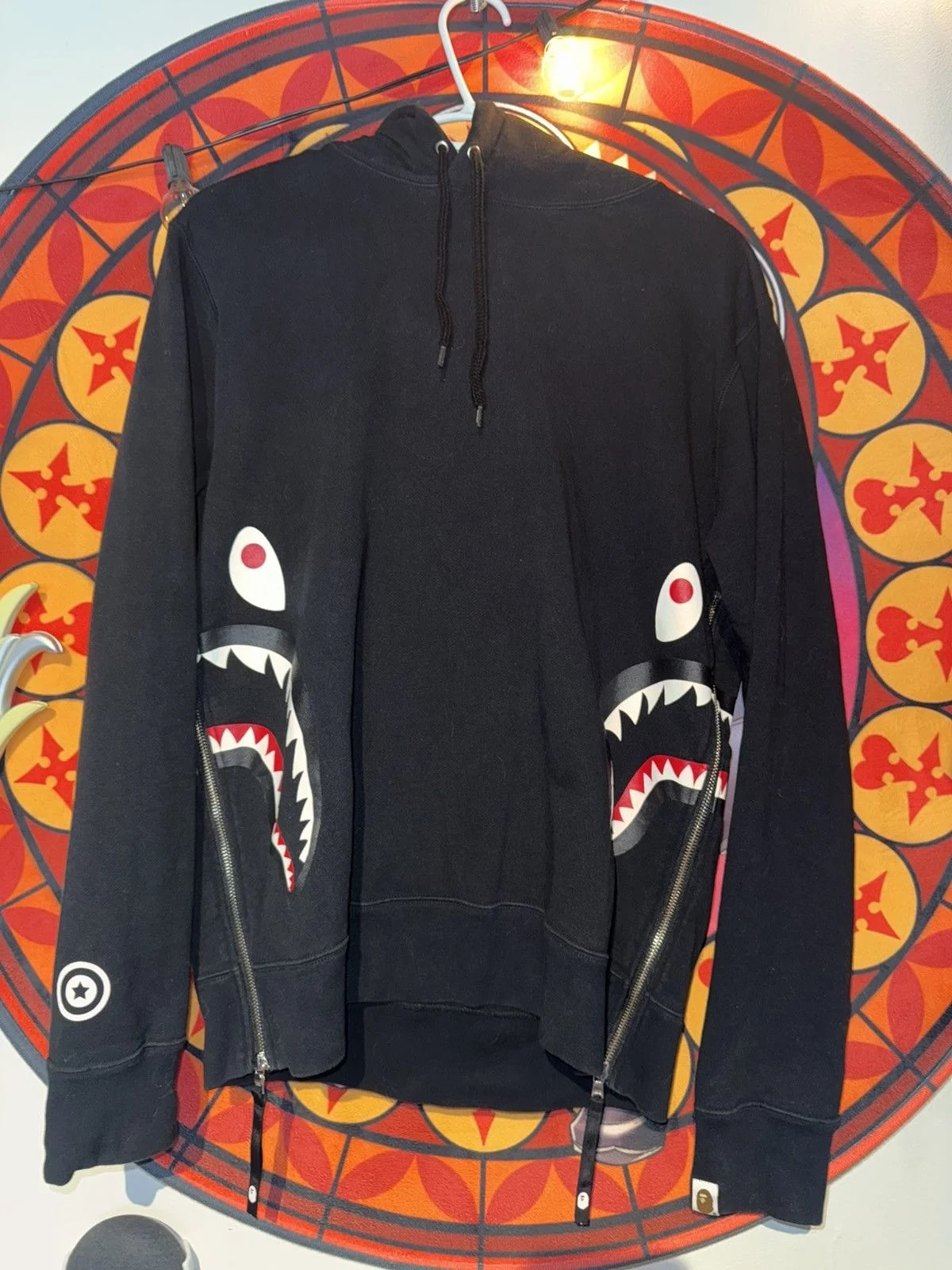 BAPE — Bape Shark Side Zip Pullover Hoodie — streetwear — resale