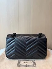 Auth Gucci GG Marmont Full Mini Chevron Crossbody 4
