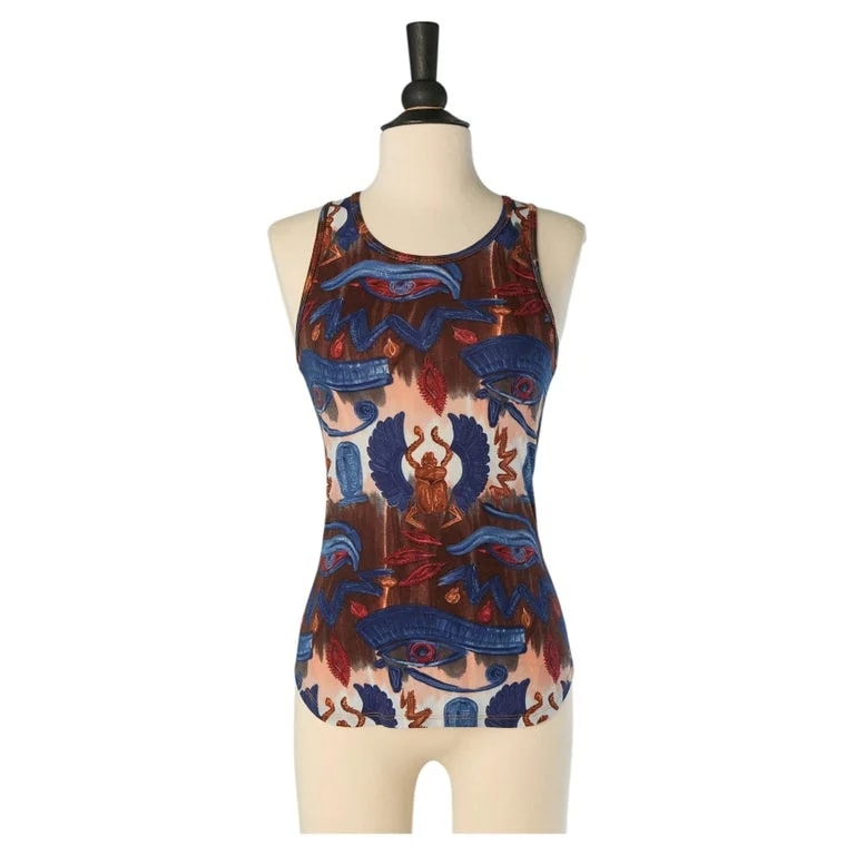 Gaultier Jeans — Stretch Tulle Printed Tank-top Gaultier Jeans — Clothing — resale