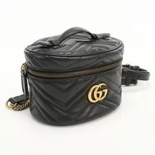Gucci — Gucci GG Marmont Backpack Chevron From Japan — Handbag — resale