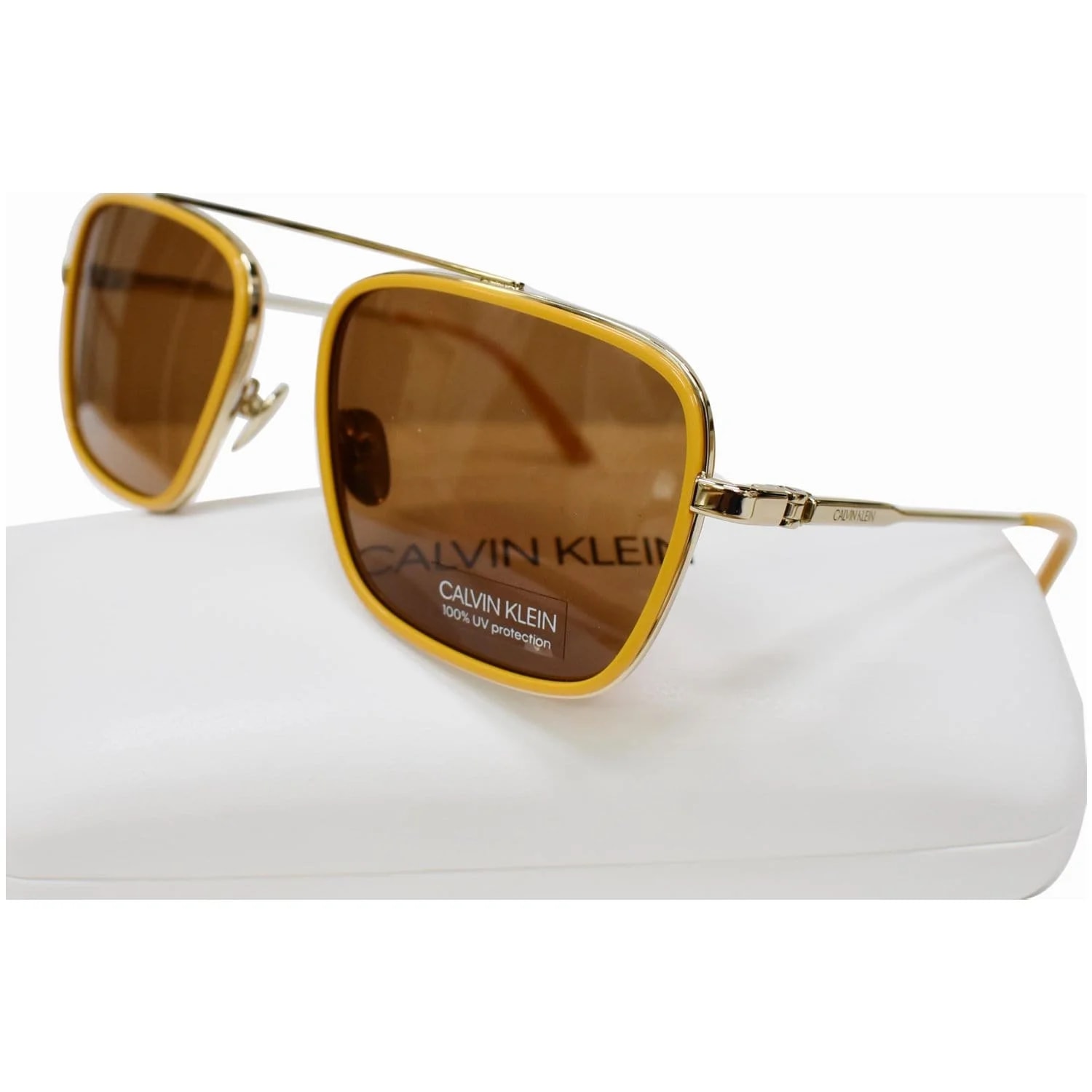 Calvin Klein CK18102S 701 Square Maize Frame Sunglasses Lens 3
