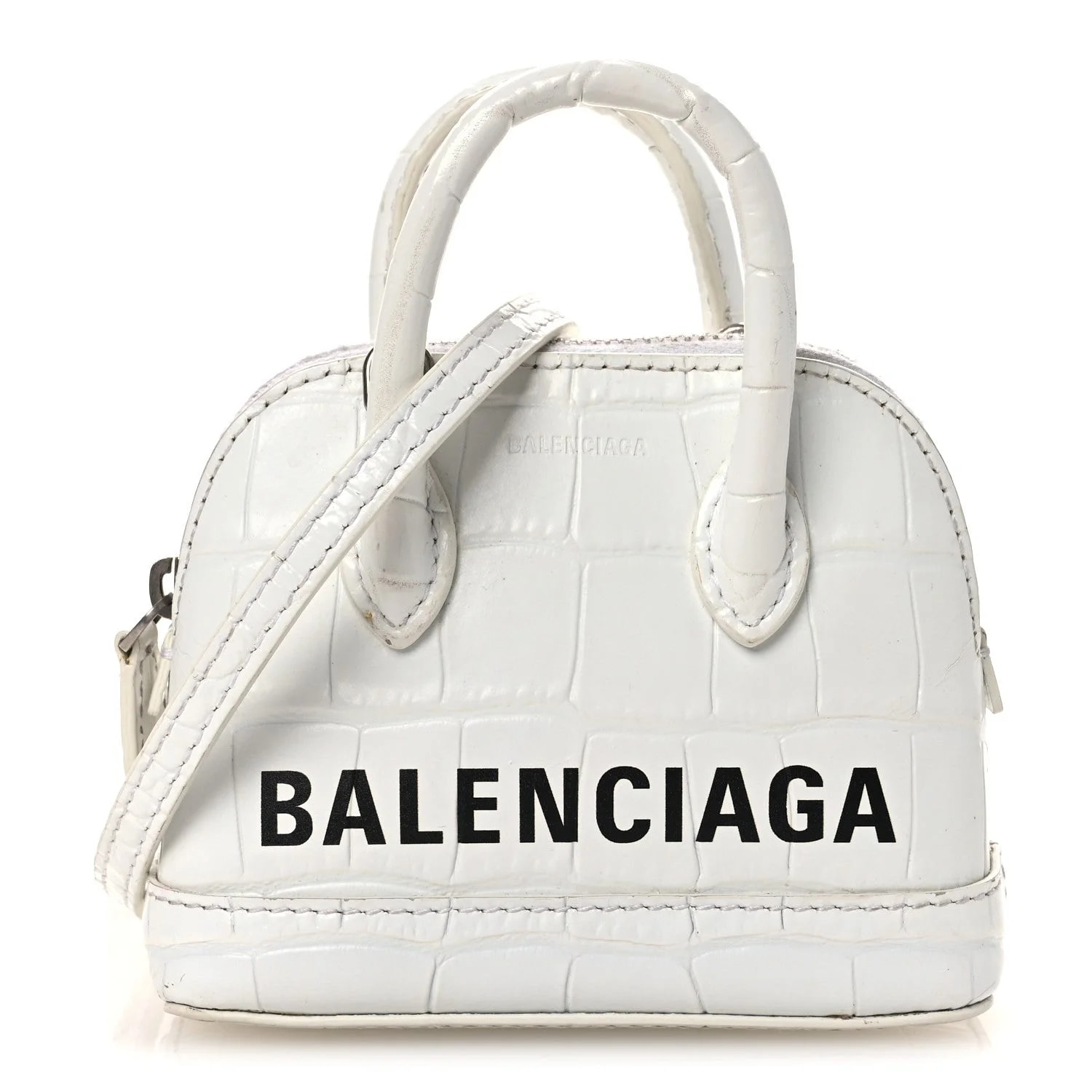 Balenciaga — Logo Embossed Mini Ville Top Handle — Handbag — resale