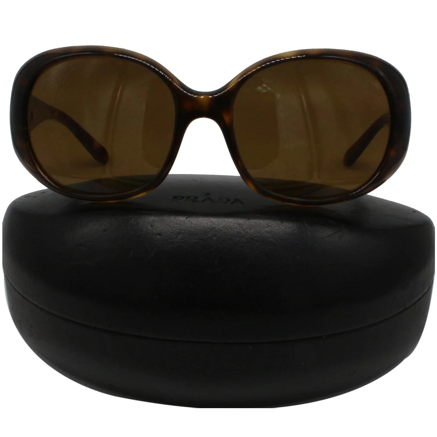 Prada SPR 27L Havana Sunglasses Polarized Lens 2