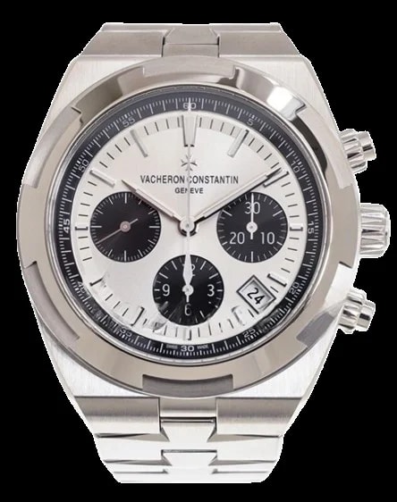 Worldofluxuryus — Vacheron Constantin Overseas Chronograph “Panda” Stainless Steel — Watch — resale
