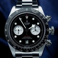 2021 NEW Unworn Tudor Black Bay Chrono M79360N Black Dial Steel Bracelet 3