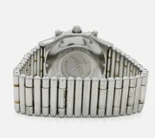 Breitling Chronomat 13050 Solid 18K Gold Bezel SS/18k Bullet Rouleaux Blue Dial 3