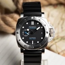 Panerai Submersible W/ Pam.guard Warranty Until 2027 W/ 2x Rubber Strap 196/1500 2