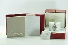 Cartier Ballon Bleu WE902076 3752 Steel & Rose Gold 18K Quartz 28mm Diamonds ... 2