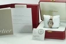 Cartier Ballon Bleu WE902076 3752 Steel & Rose Gold 18K Quartz 28mm Diamonds ... 3
