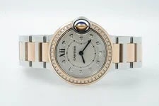 Cartier Ballon Bleu WE902076 3752 Steel & Rose Gold 18K Quartz 28mm Diamonds ... 4