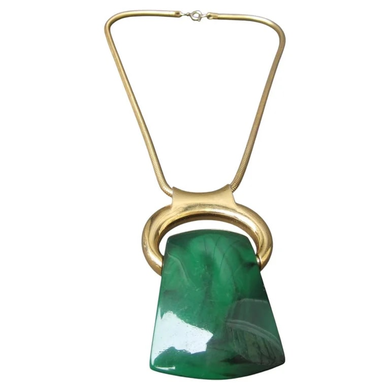 Lanvin Paris — Sleek Resin C 1970s — Jewelry — resale