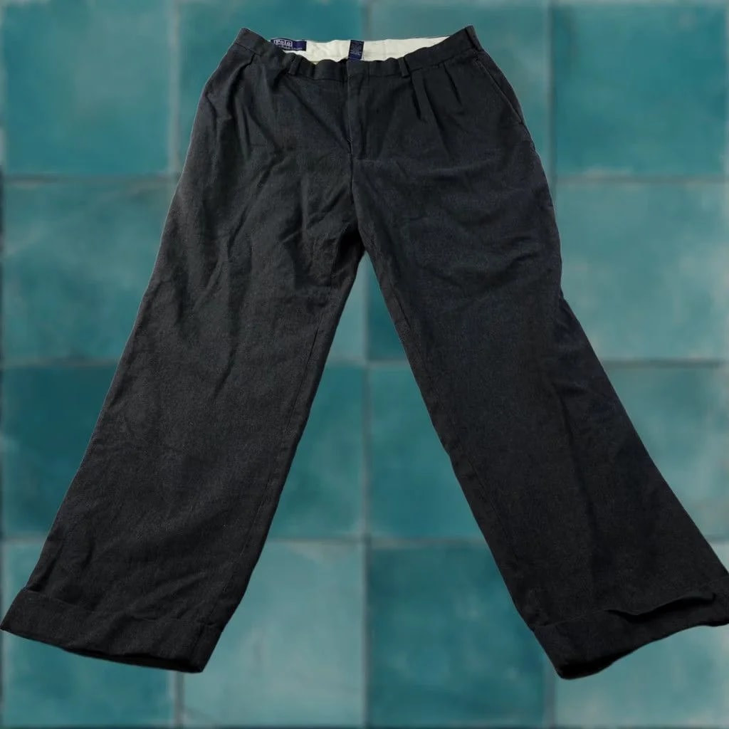 Polo Ralph Lauren Blend Pleated Trousers 36 Cuffed Dress Pants Regular 36 Frontier? — streetwear — resale
