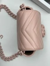 Authentic Gucci Mini Marmont Nude Crossbody Monotone GG 4