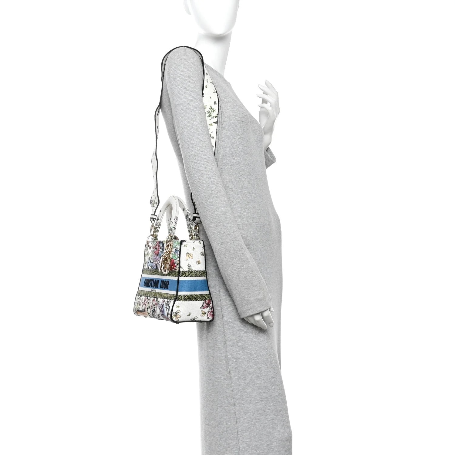 D-Constellation Embroidered Medium Lady D-Lite Latte 2
