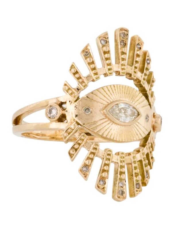 Celine Daoust — 14k Sun Eye Cocktail — Jewelry — resale