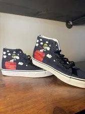Vans X Peanuts - 2017 Snoopy Flying Ace Old Skool High Top Shoes M7.5/W9 2