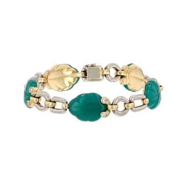 Cartier — Cartier Indes Galantes in Yellow Gold, Blackened and Chrysoprase — Jewelry — resale