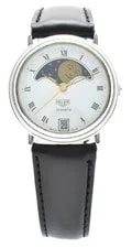 Heuer — [N ] Heuer Moon Phase 1280-008 White Dial Date 30mm Quartz — Watch — resale
