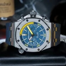 Audemars Piguet — Audemars Piguet Royal Oak Offshore 42mm Navy Blue & Yellow Diver Chronograph — Watch — resale