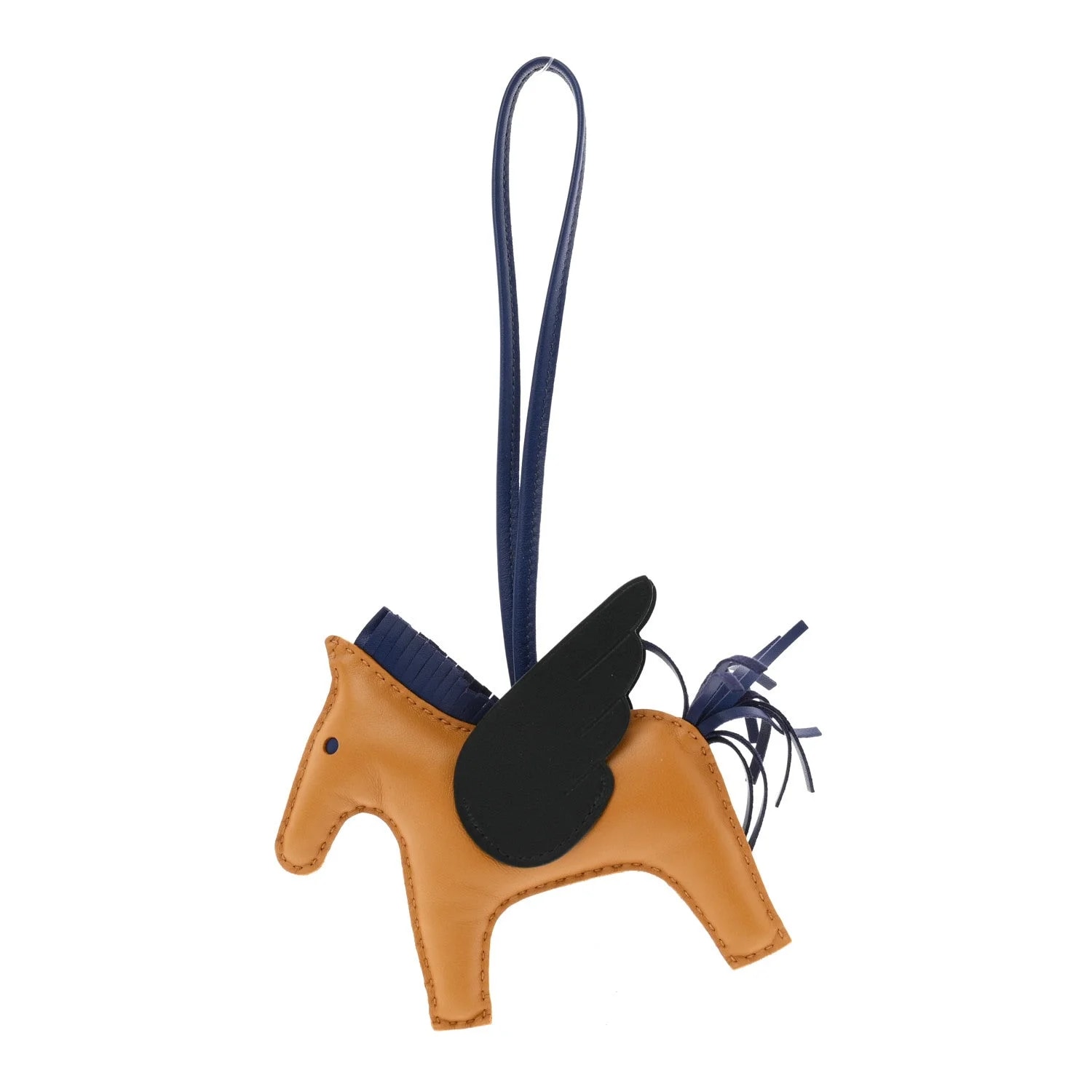 Hermès — Milo Grigri Rodeo Pegase Horse Bag Charm Sesame Saphir — Accessory — resale