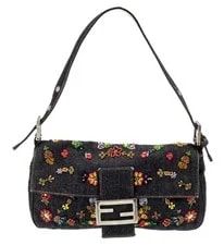 Fendi — Fendi Floral Beaded Baguette — Handbag — resale