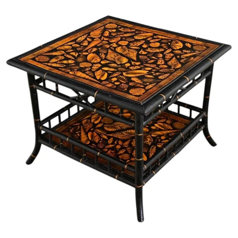 English Faux Low With Recent Paint & Decoupage — Furniture — resale