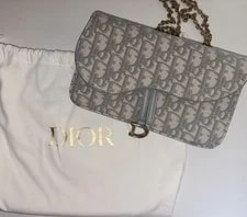 Dior — Dior Small Saddle With Chain - (Dust Included) — Handbag — resale