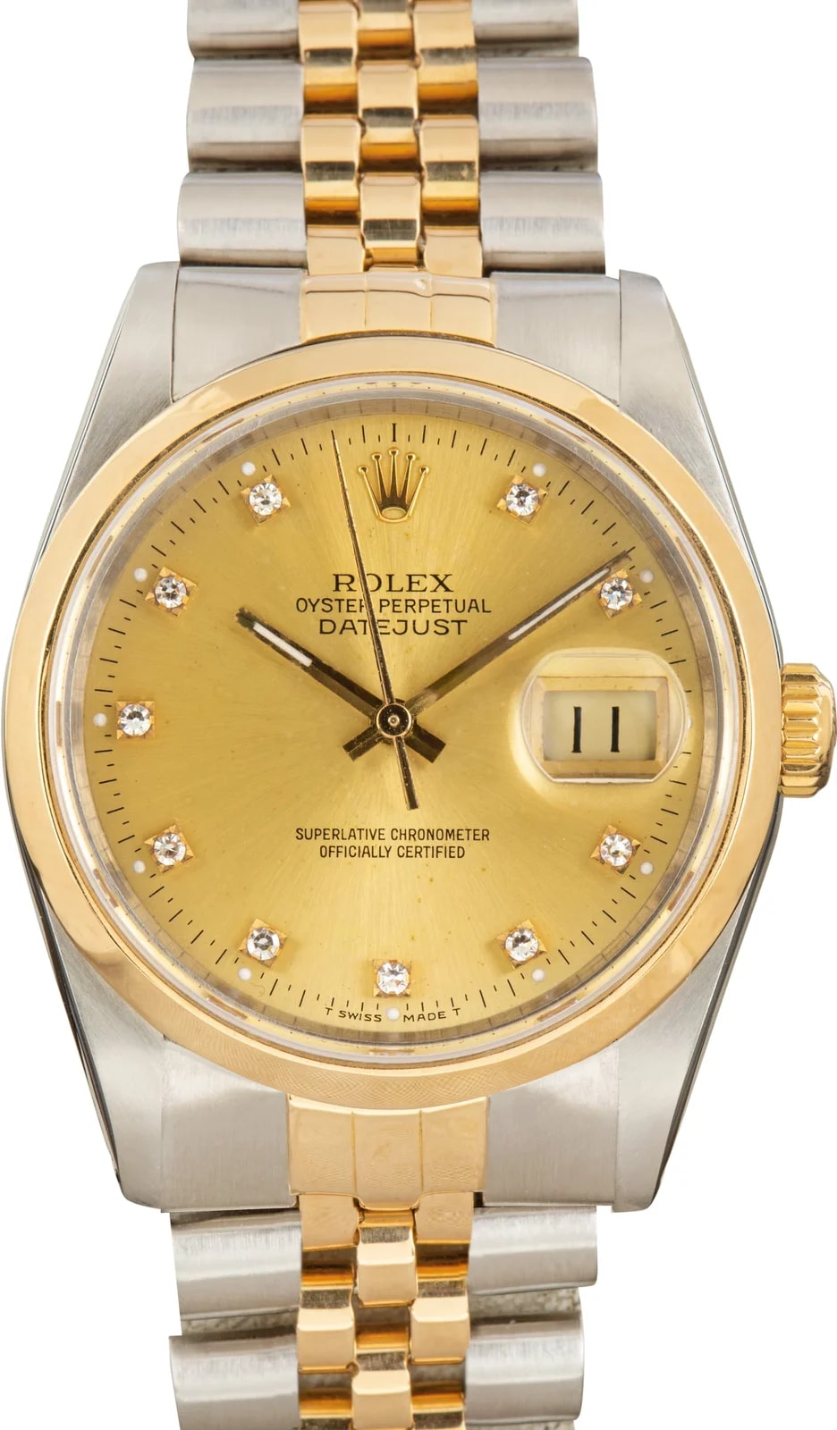 Rolex Datejust 36 Ref 16203 Champagne Diamond Dial 2
