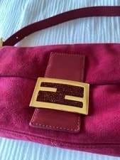 Fendi Baguette in With Hardware Glitter Logo 2