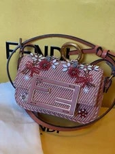 Fendi Nano Baguette Charm Pattern Beaded Sequin Mini From JPN 2