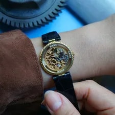 Audemars Piguet Openworked 18k Yellow Gold 30mm Manual Skeleton 1980s 2