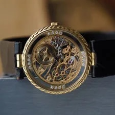 Audemars Piguet Openworked 18k Yellow Gold 30mm Manual Skeleton 1980s 4