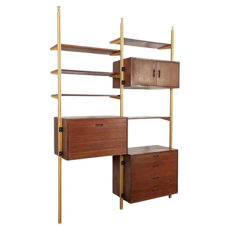 Mid-Century Omni Wood Modular Wall Unit Shelving Bookcase by George Nelson — Furniture — resale