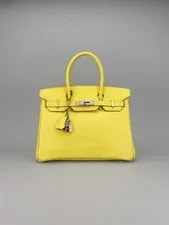 Hermès — Hermes Birkin 30 Palladium Hardware Preowned Square Q Stamp — Handbag — resale