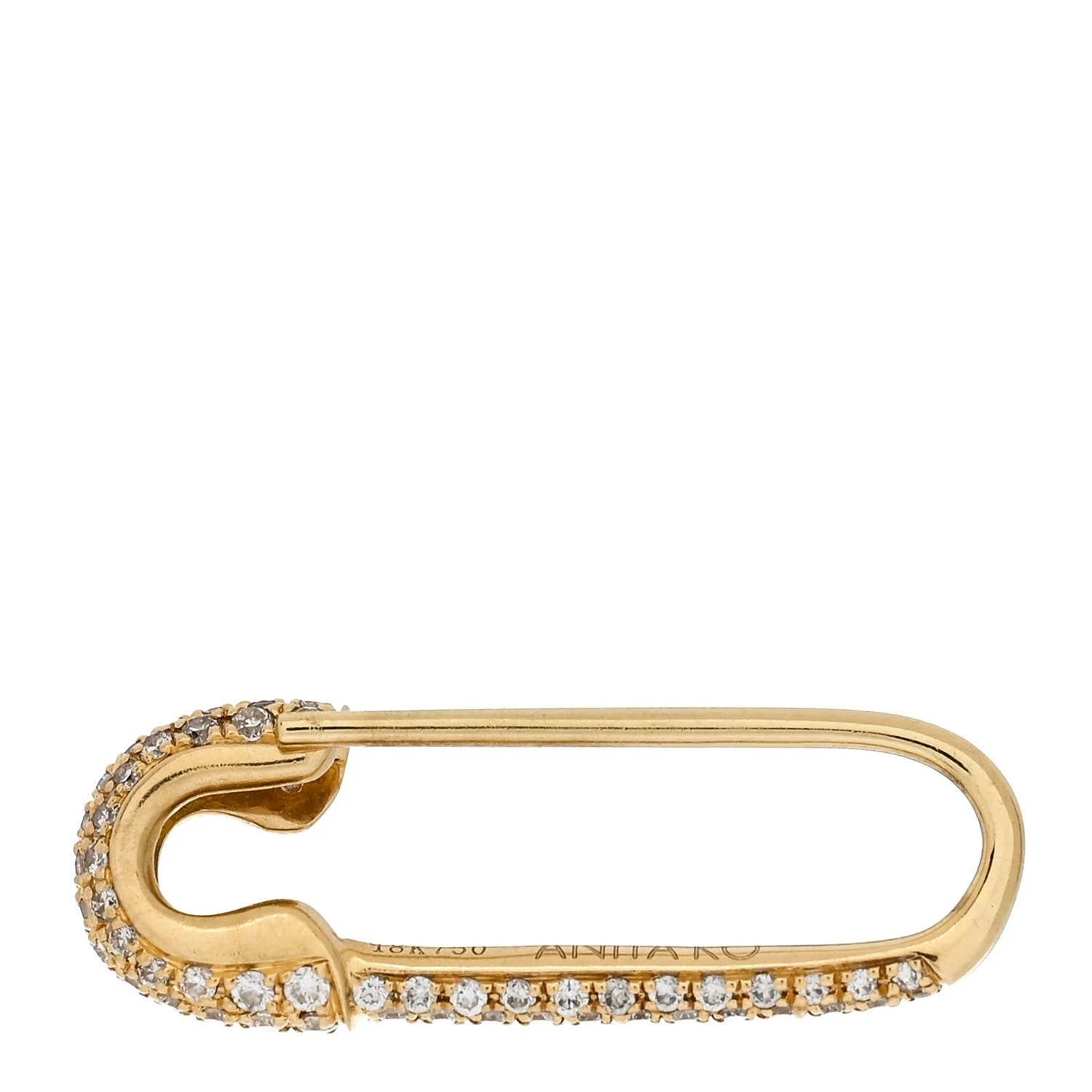 18K Yellow Gold Safety Pin 4