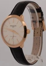 Patek Philippe Calatrava White 18K Rose Gold Leather Manual 38mm 5123R 3